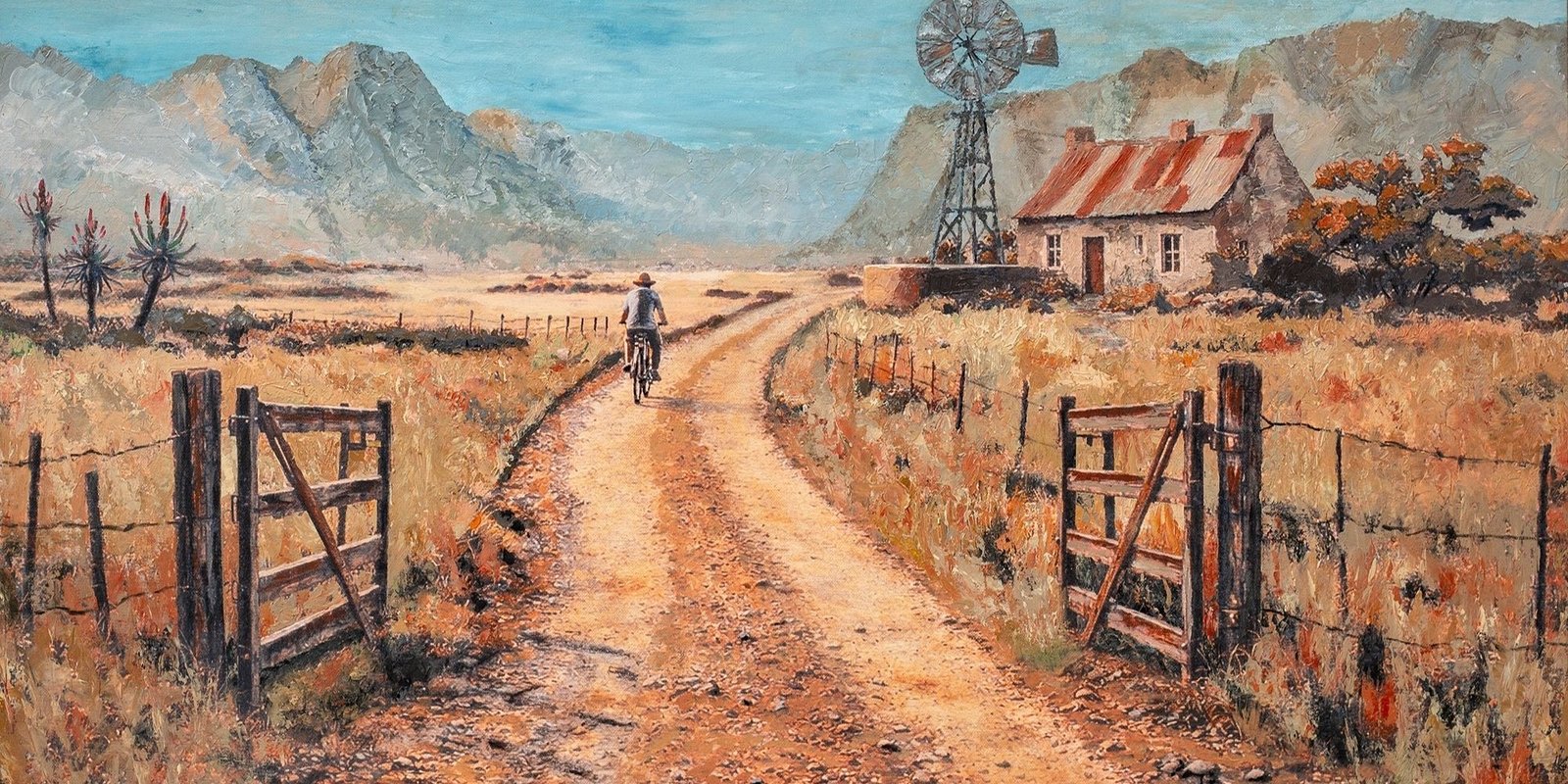 Fields of Gold, a Karoo Landscape Painting | Martin Osner