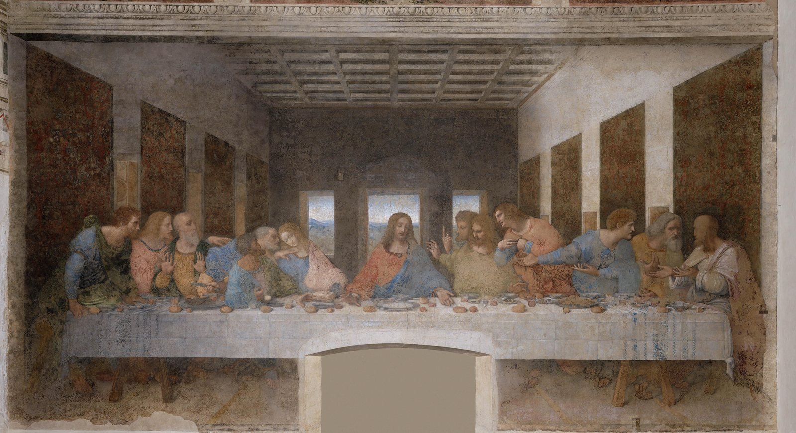 Leonardo da Vinci, The Last Supper, Santa Maria delle Grazie, Milan, 1495 to 1498