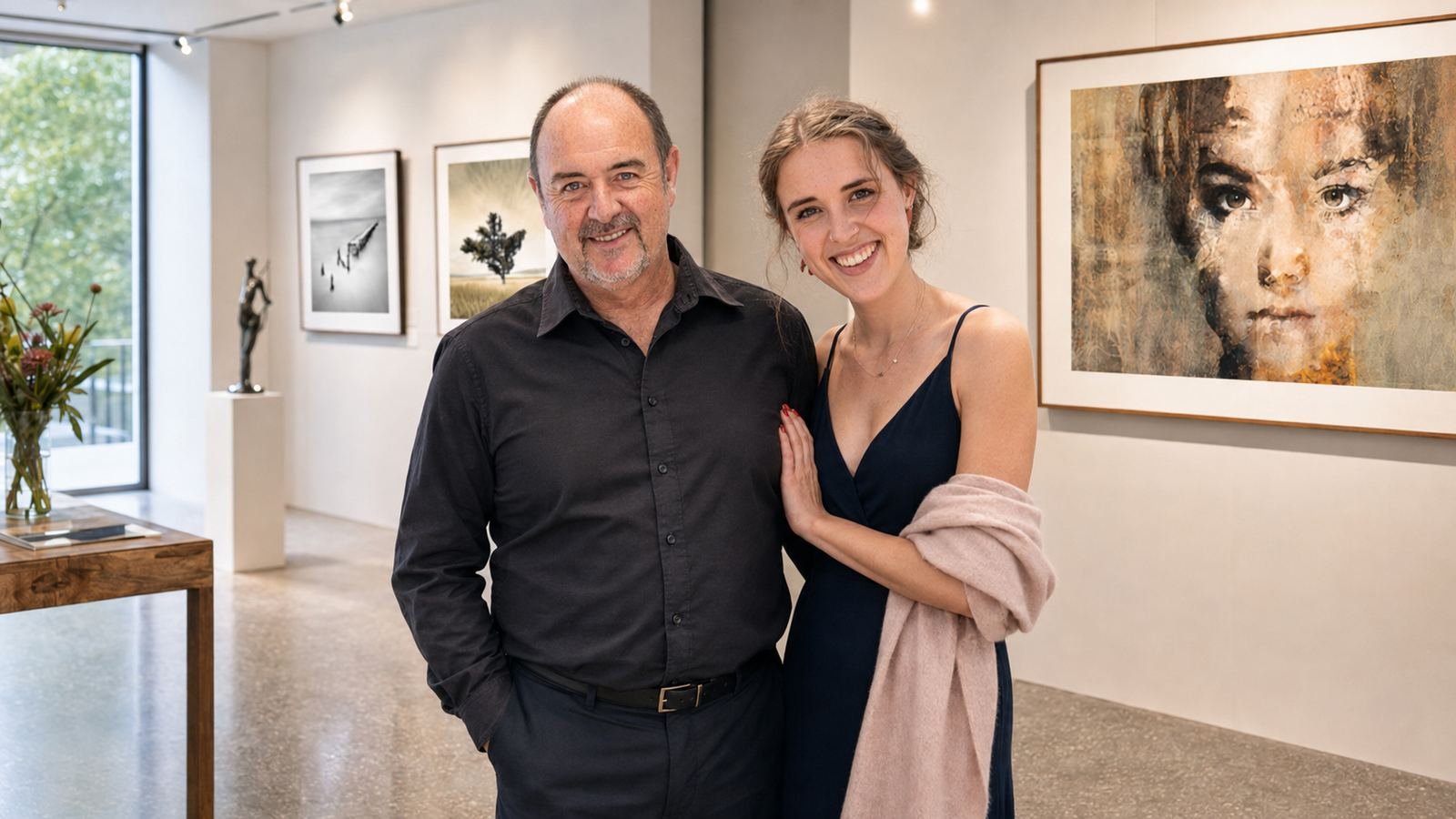 Samantha Lee Osner and Martin Osner in the gallery