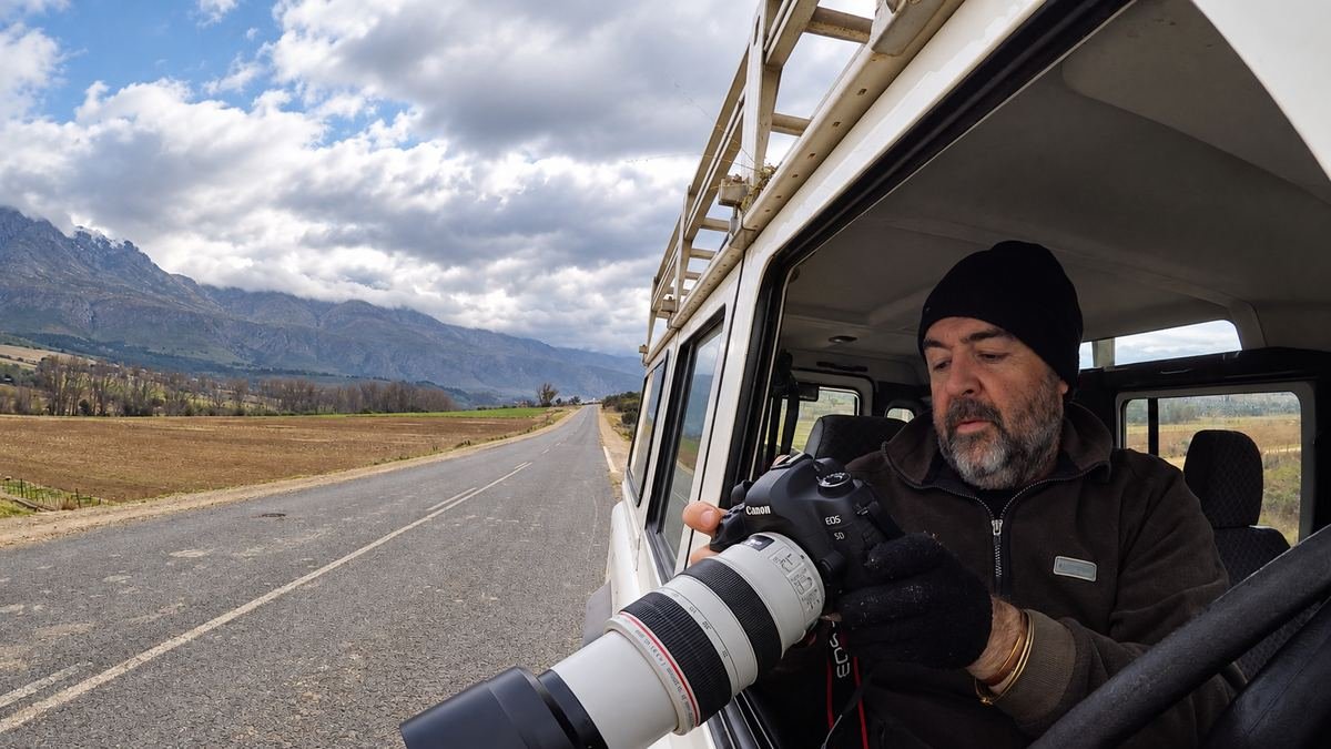 Martin Osner with a camera on location